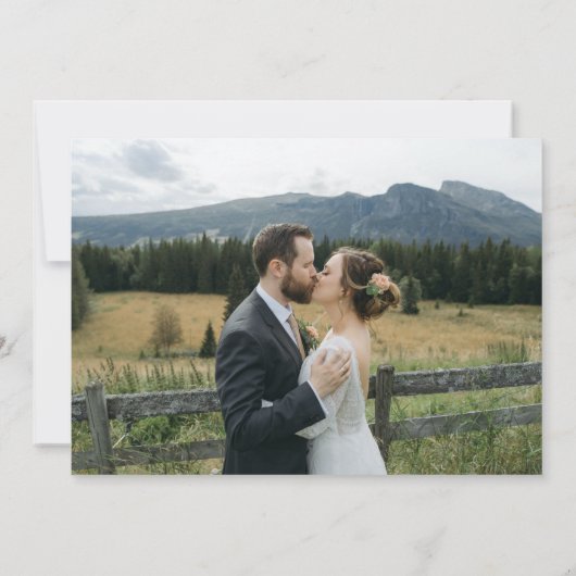 3枚結婚の写真ありがとう サンキューカード (裏面)