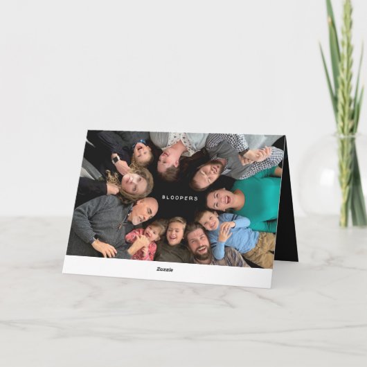 3枚PHOTOSホホホメリークリスマスファミリー写真 シーズンカード (裏面)