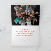 3枚PHOTOSホホホメリークリスマスファミリー写真 シーズンカード (内部)