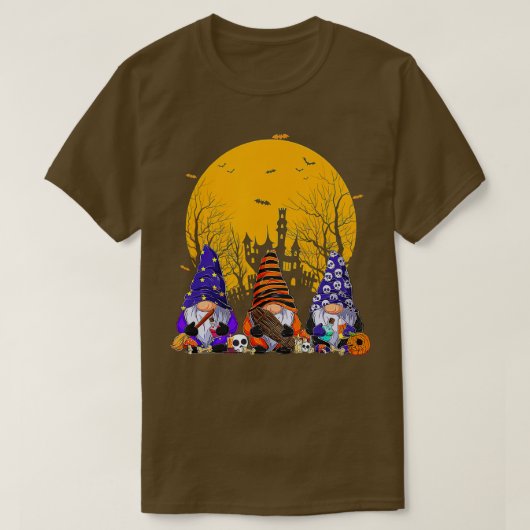 3格言ハッピーハローウィン秋キャンディコーンパンプク Tシャツ (デザイン正面)