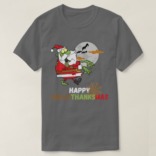 3格言ハッピーハローウィン秋キャンディコーンパンプク Tシャツ (デザイン正面)