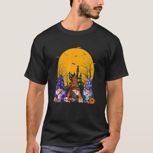 3格言ハッピーハローウィン秋キャンディコーンパンプク Tシャツ (正面)