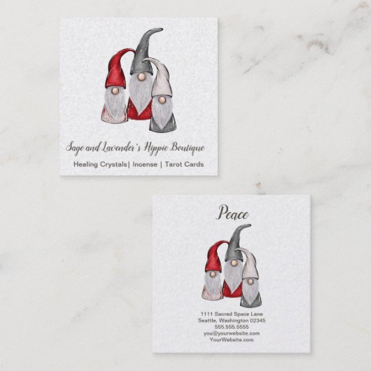 3格言 スクエア名刺 (正面/裏面)