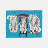 3機の賢い砂糖のグライダー フリースブランケット (正面(横))