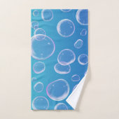 3次元のカラフル気泡 バスタオルセット (ハンドタオル)