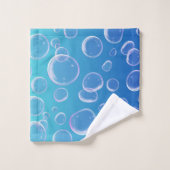 3次元のカラフル気泡 バスタオルセット (ウォッシュタオル)