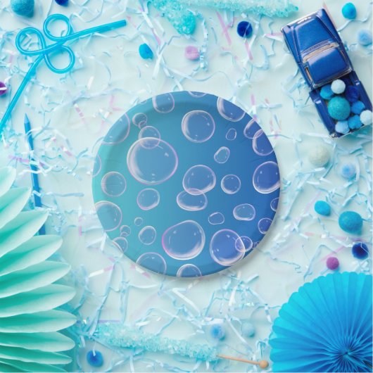 3次元のカラフル気泡 ペーパープレート (パーティー)