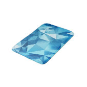 3次元の幾何学的、金属製の青い背景 バスマット (アングル)