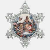 3次元クラシッククリスマスヴィンテージサンタクロース セラミックボールオーナメント (正面)