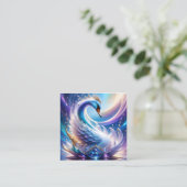 3次元クリスタルスワンは、3Dプリンティング会社である スクエア名刺 (スタンド正面)