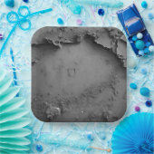 3次元グレー素朴デザイン ペーパープレート (パーティー)