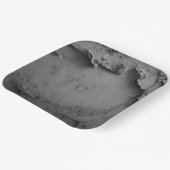 3次元グレー素朴デザイン ペーパープレート (傾斜あり)