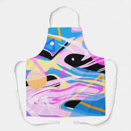 3次元ジオメトリック絵画抽象芸術 エプロン