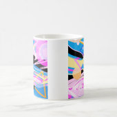 3次元ジオメトリック絵画抽象芸術 コーヒーマグカップ (中央)