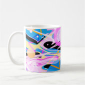 3次元ジオメトリック絵画抽象芸術 コーヒーマグカップ (左)