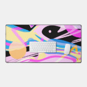 3次元ジオメトリック絵画抽象芸術 デスクマット (キーボード&マウス)