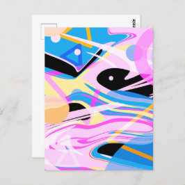 3次元ジオメトリック絵画抽象芸術 ポストカード