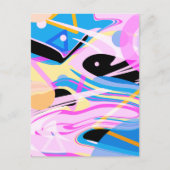 3次元ジオメトリック絵画抽象芸術 ポストカード (正面)