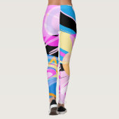 3次元ジオメトリック絵画抽象芸術 レギンス (裏面)