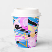 3次元ジオメトリック絵画抽象芸術 紙コップ (裏面)