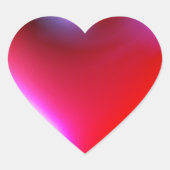 3次元スタイルハートシンボルレッドマイアミ ハートシール (正面)