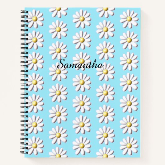 3次元デイジー花 ノートブック (正面)
