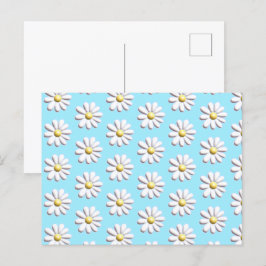3次元デイジー花 ポストカード