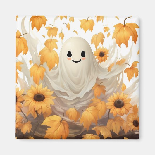 3次元フレンドリー幽霊 マグネット (正面)