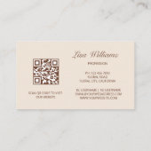 3次元ベージュ抽象芸術 名刺 (裏面)