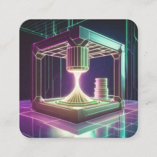 3次元印刷機 スクエア名刺 (正面)