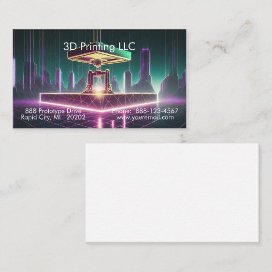 3次元印刷機 名刺 (正面/裏面)