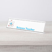 3次元原子(青色コアサイエンス先生) デスクネームプレート (正面)