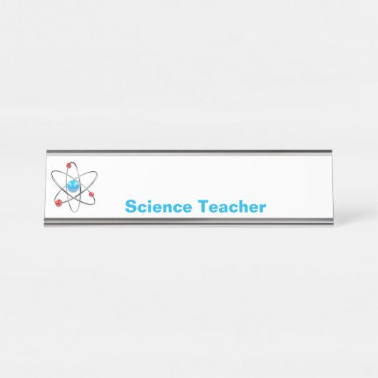 3次元原子(青色コアサイエンス先生) デスクネームプレート (正面)
