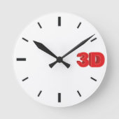 3次元時計1. ラウンド壁時計 (正面)