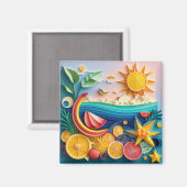 3次元熱帯果実 マグネット (正面/裏面)