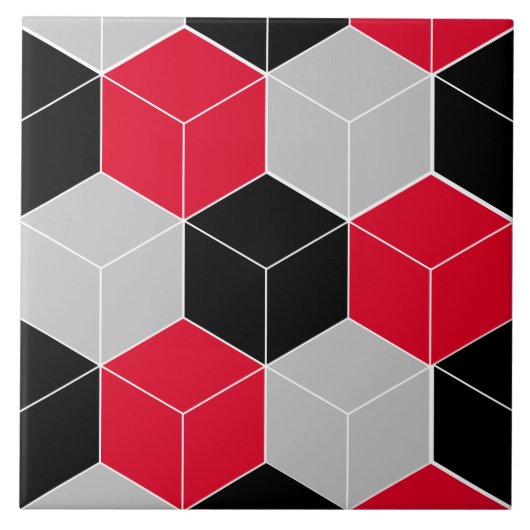 3次元立方パターン タイル (正面)