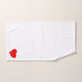 3次元赤いハート バスタオルセット (ハンドタオル)