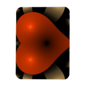 3次元赤いハート マグネット (縦)