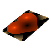 3次元赤いハート マグネット (左側)