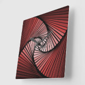 3次元　スパイラル　時計 スクエア壁時計 (傾斜)