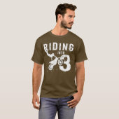 3歳になる3歳の誕生日の男の子の汚れ Tシャツ (正面フル)