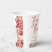 3歳のお茶、茶花3歳の誕生日 紙コップ (右)