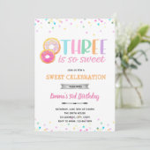 3歳のとっても素敵なドーナツのお誘い 招待状 (スタンド正面)