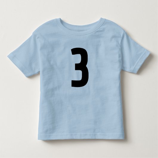 3歳のジャージーブルーTシャツ3枚 トドラーTシャツ (正面)