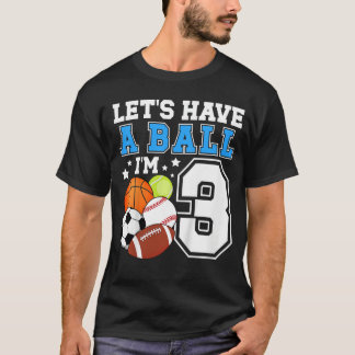 3歳のスポーツ誕生日パーティー 3歳の男の子の誕生日 Tシャツ