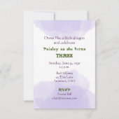 3歳のドラゴンちゃん 招待状 (裏面)