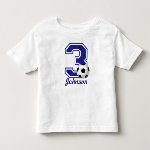 3歳のボーイサッカー，フットボールパーソナライズされた トドラーTシャツ