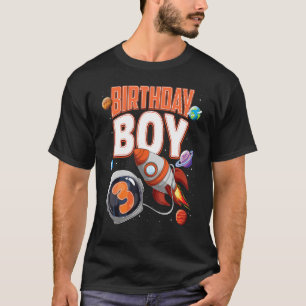 3歳の古い宇宙船ボーイ3rd誕生日宇宙Shutttl Tシャツ