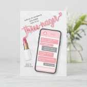 3歳の女の子の誕生日パーティー招待状 招待状 (スタンド正面)