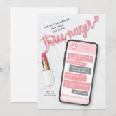 3歳の女の子の誕生日パーティー招待状 招待状 (正面/裏面)